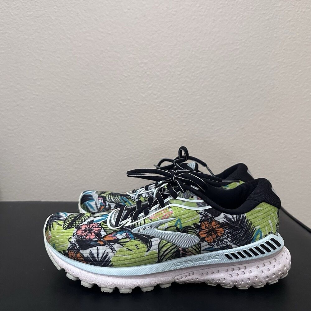 Brooks Adrenaline Running Shoes Womens 8 Medium B Floral Cushion Neutral - Picture 3 of 13